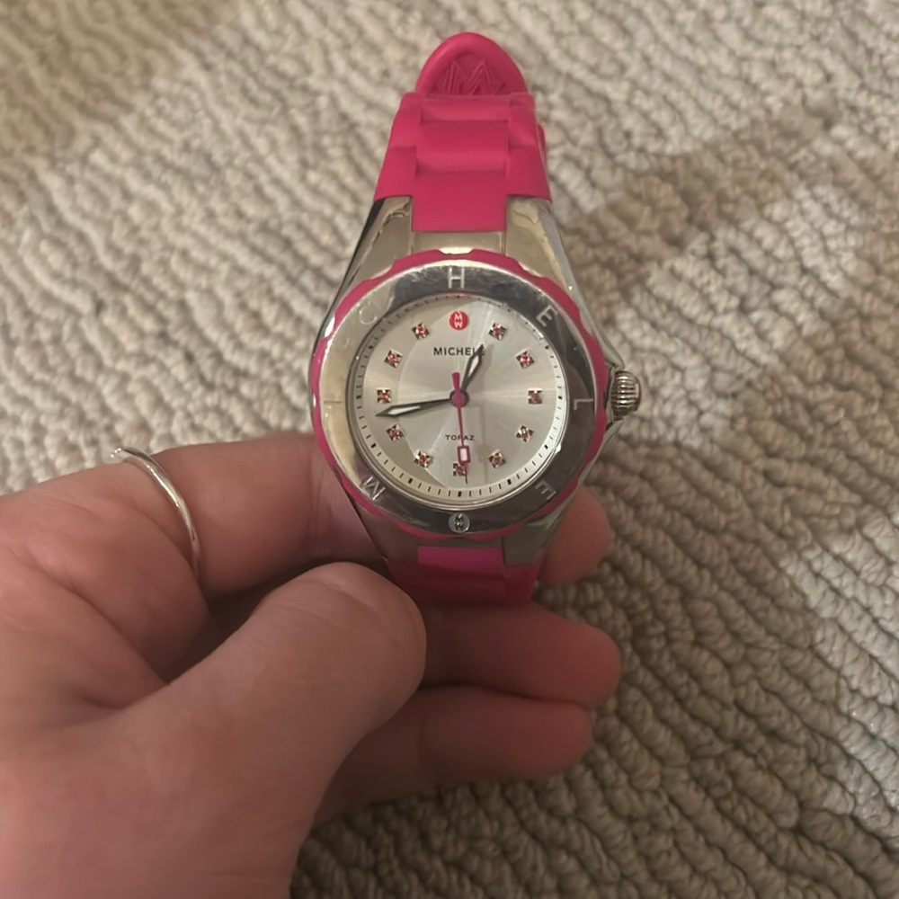 New pink Michele watch